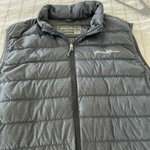 Eddie Bauer MENS Puffer Vest Charcoal Gray